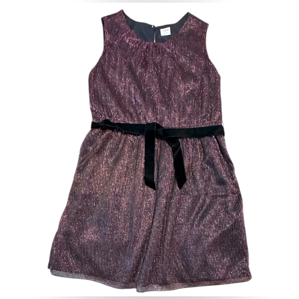 Gymboree | Girls Black Pink Sparkle Holiday Dress | Size 10 | EUC